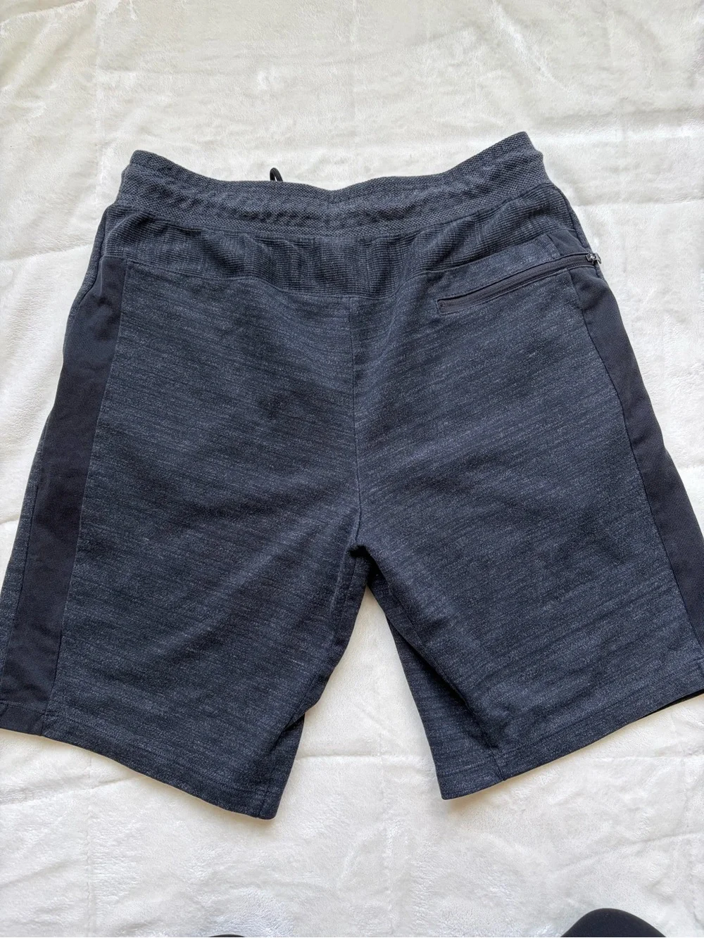 Vintage Dark Gray Nike Men's Athletic Shorts with Drawstring